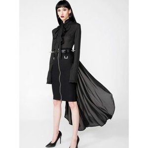 Killstar Lorai Ruffle Button Up Shirt 